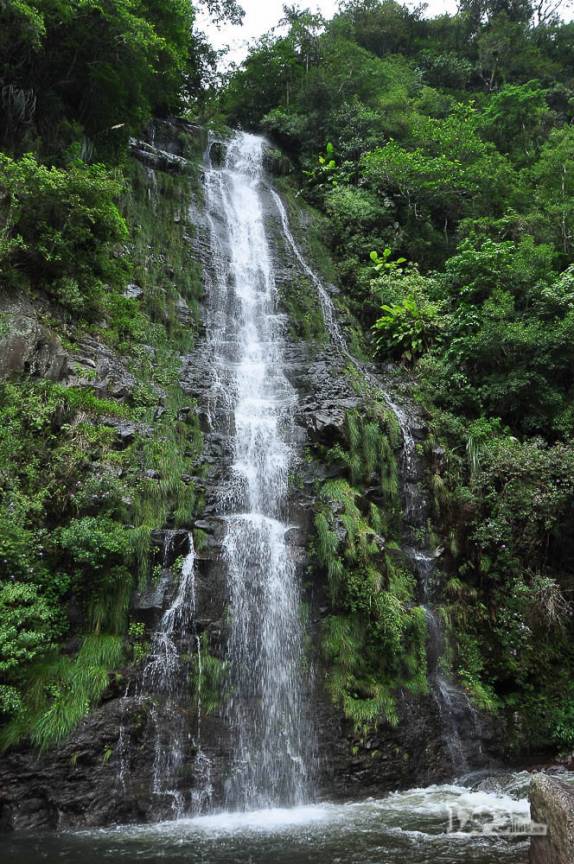 Uma das cachoeiras ao longo da trilha do Rio do Boi, em Praia Grande, em Santa Catarina